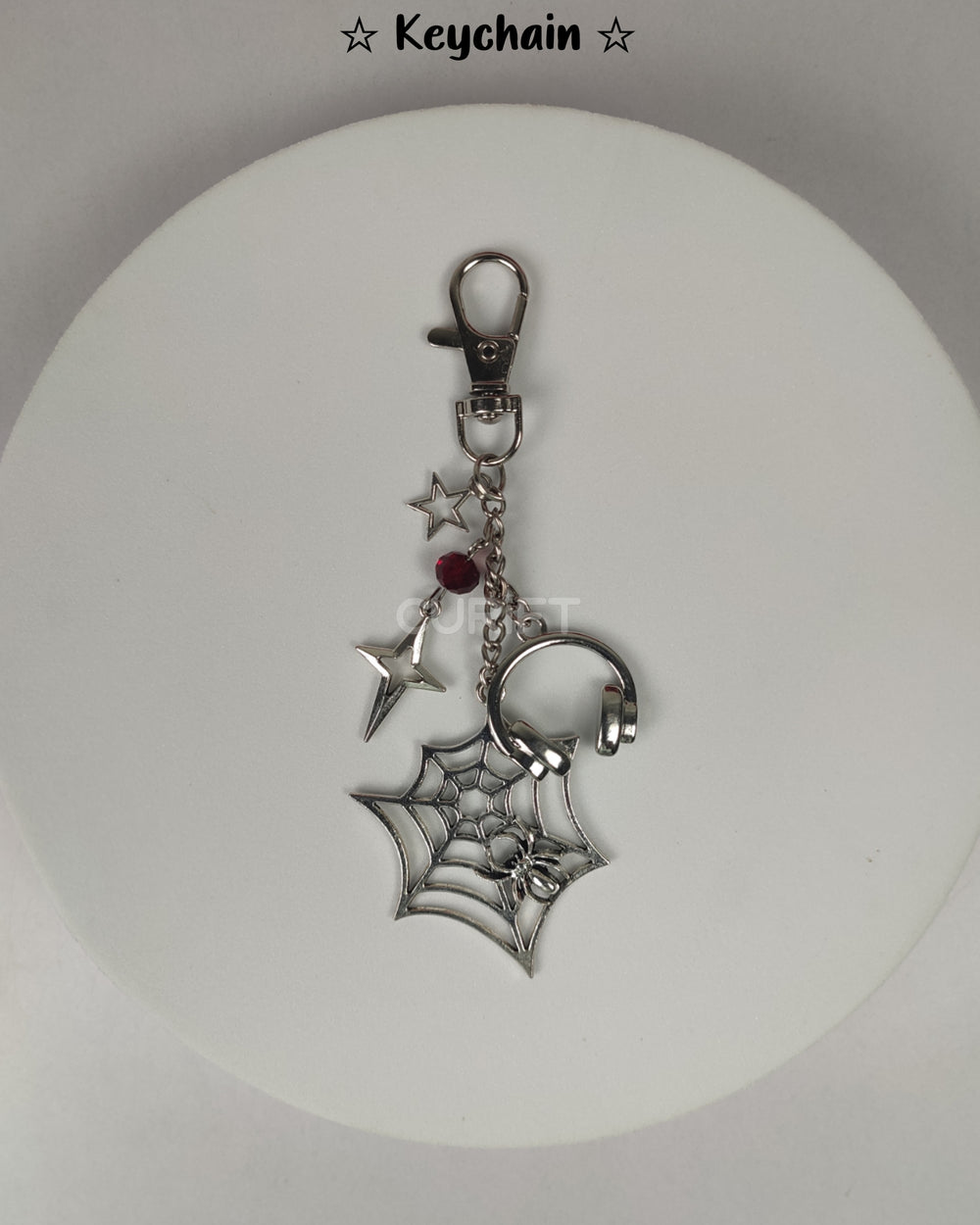 Aesthetic Spider Themed Keychain Accessory