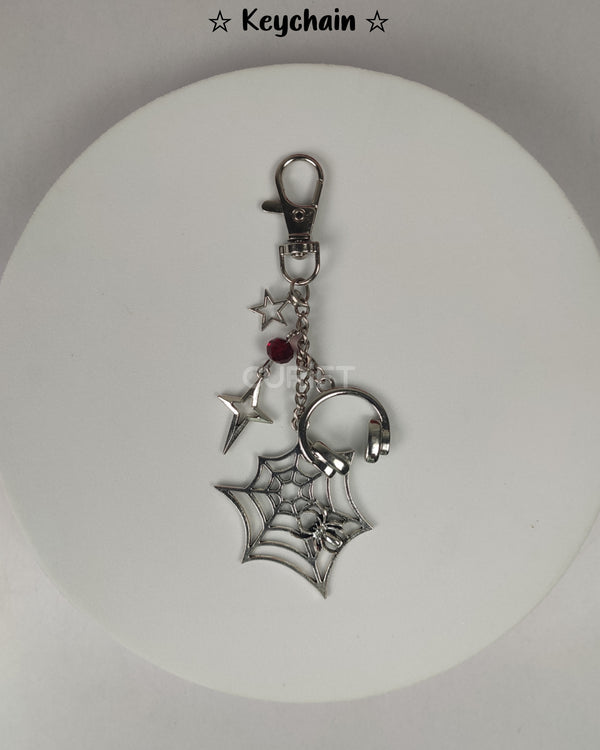 Aesthetic Spider Themed Keychain Accessory